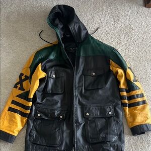 Black and Yellow Hooded Jacket